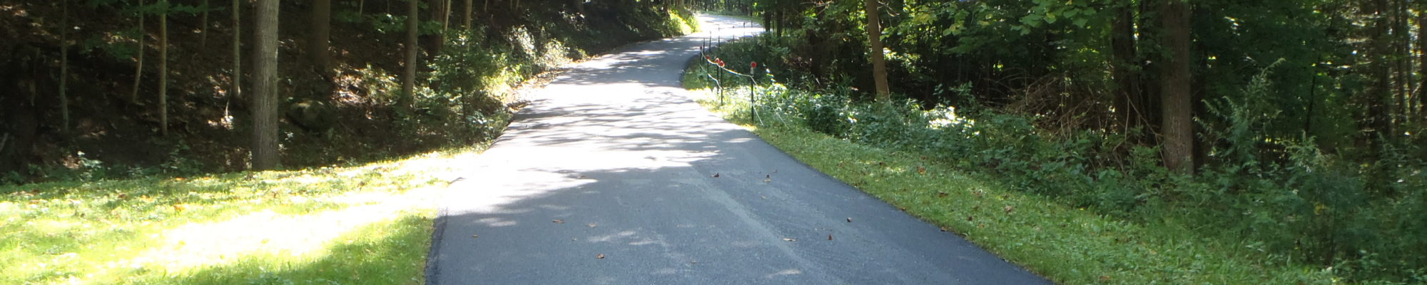 fresh pavement on the road in nature