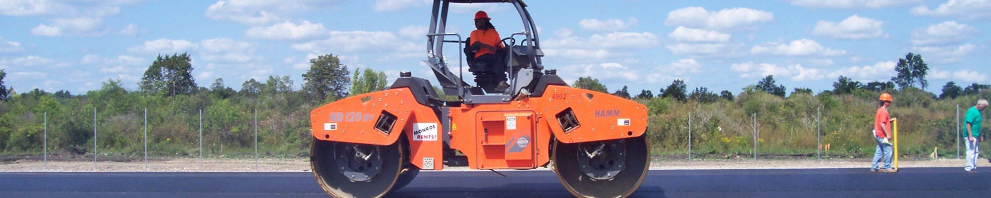 single man on orange machine