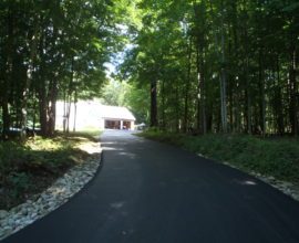 paved road to house